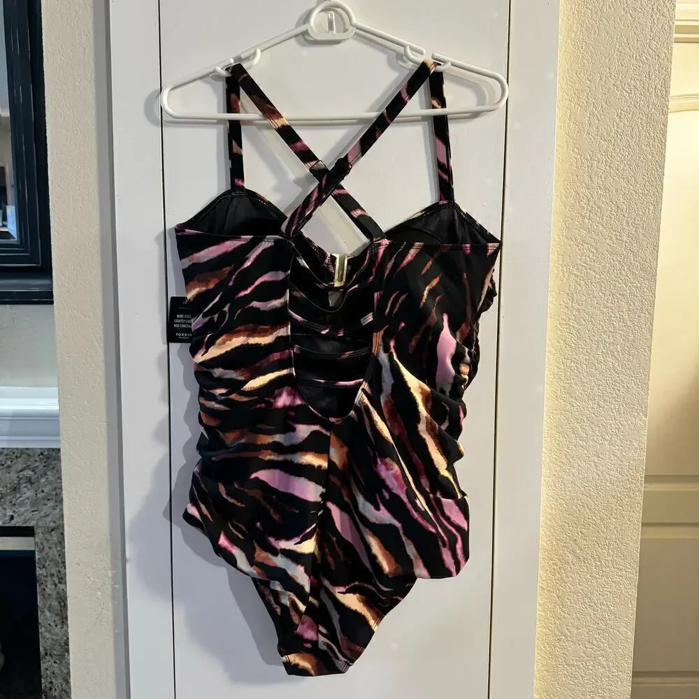 NWT Torrid Wireless Ladder Back One Piece Swimsuit Size 1X